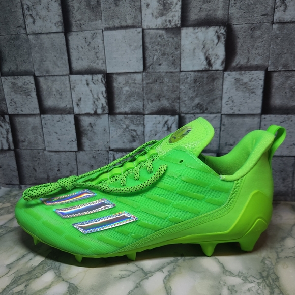 Adidas Adizero Cleats Team Solar Green Silver Size 10. - Picture 3 of 11